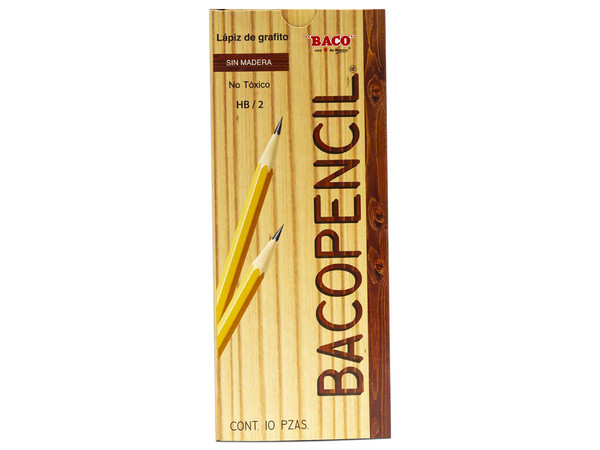 Lápiz Baco Pencil HB Numero 2. Caja con 10 Lapices.