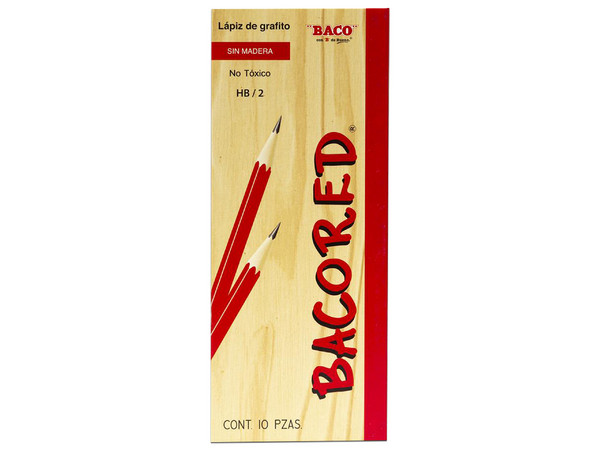Lápiz Baco RED HB Numero 2. Caja con 10 Lapices