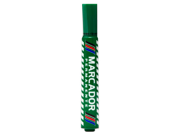 Marcador BACO MR014, Permanente, Plástico, 12 pzas, Color Verde.