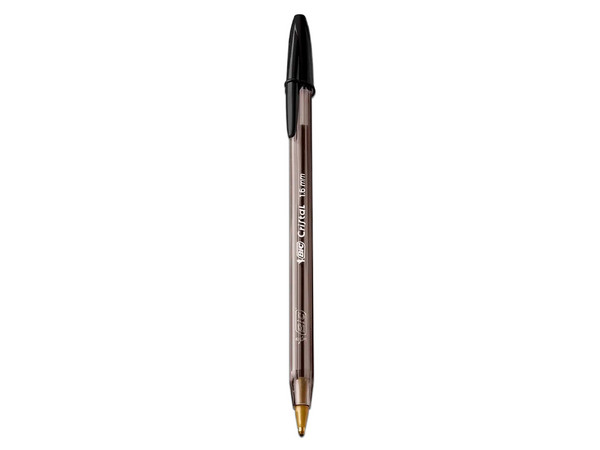 Bolígrafo Bic Cristal intenso de punta extra gruesa de 1.6mm, tinta de gel, Color Negro. Paquete con 12 piezas
