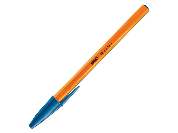 Bolígrafo BIC Cristal Precisión, Punto fino de 0.8mm, 12 piezas, Color Azul.