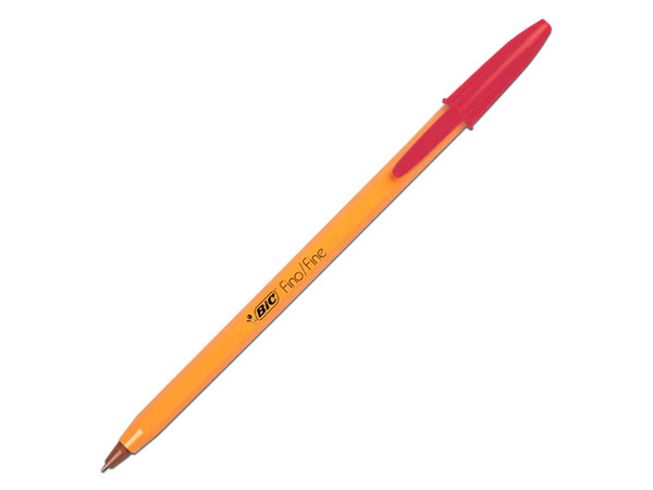 Bolígrafo BIC Cristal Precisión, Punto fino de 0.8mm, 12 piezas, Color Rojo.
