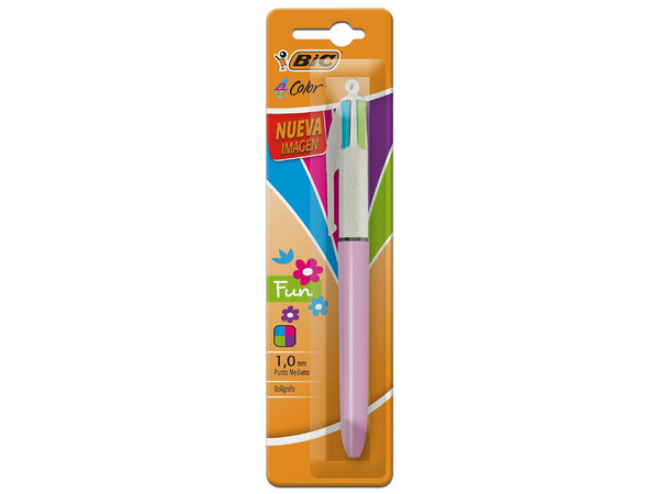 Bolígrafo de 4 Colores Bic 936171, Punto Mediano 1.0 mm. Multicolor.