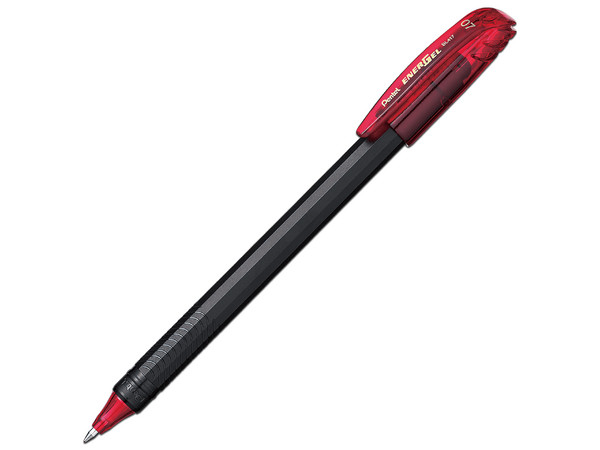 Bolígrafo de Gel Pentel BL417-B, Punto Fino, Color Rojo, (1 Pieza).