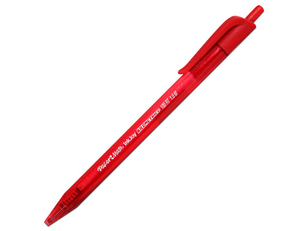 Bolígrafo Paper Mate Kilométrico de Punto Mediano, Color Rojo, (12 Piezas).