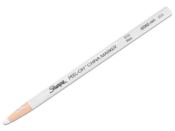 Marcador de cera Berol Sharpie Pro Mirado 164, color blanco. Paquete con 12 piezas.