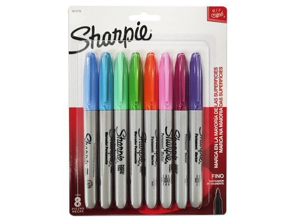 Marcador Permanente Berol Sharpie, Colores pastel surtidos, Paquete con 8 piezas.