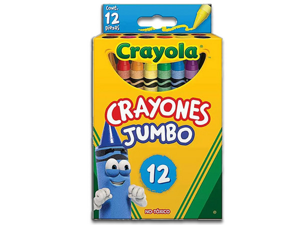 Crayones Crayola Jumbo con 12 piezas.