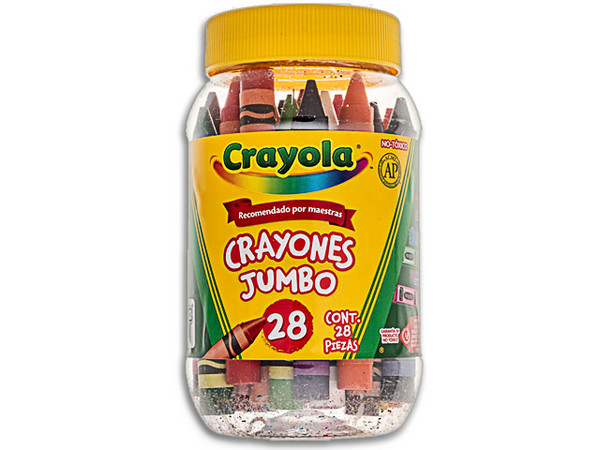 Crayones Crayola Jumbo con 28 piezas.