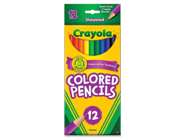Lapices de Colores Crayola con 12 piezas.