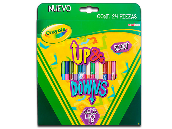 Lápices de Colores Crayola Up y Downs con 24 Piezas.
