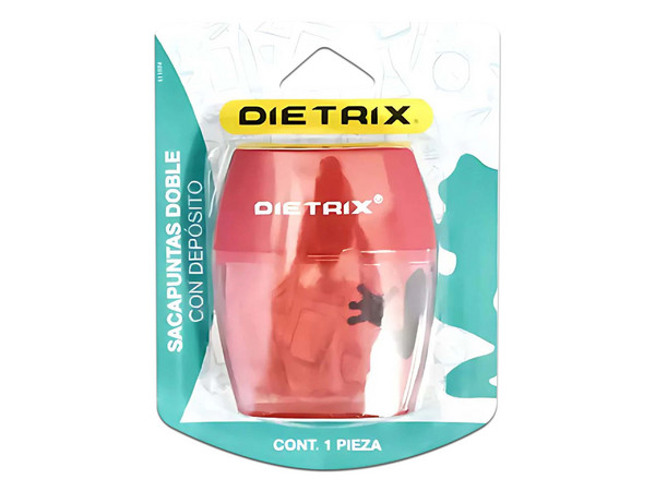 Sacapuntas de Plástico Dietrix 1074, 2 Orificios, Con Depósito, 1 Pieza.