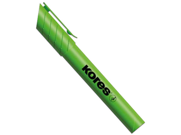 Resaltador Kores K-Marker XH12, Color Verde, (12 Piezas).