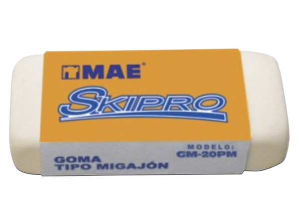 Borrador Mae GM-20PM, tipo migajon, 20 Piezas. Color Café.