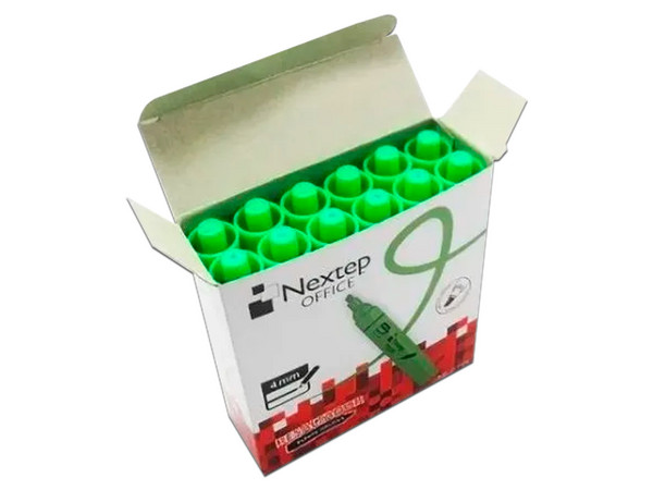Resaltador Nextep, Color Verde, paquete con 12 piezas.