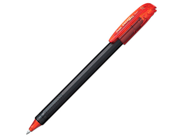 Bolígrafo Pentel Energel de punta fina de 0.7mm, tinta de gel, Color Rojo