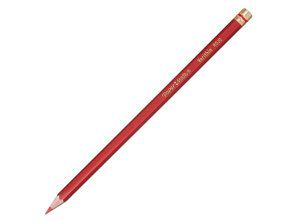 Lápiz checador Paper Mate, paquete con 12 piezas, color rojo.