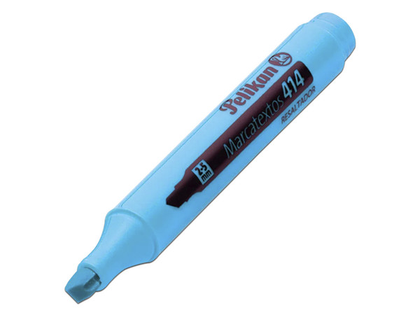 Resaltador Pelikan 414, Color Azul, Paquete con 10 piezas.