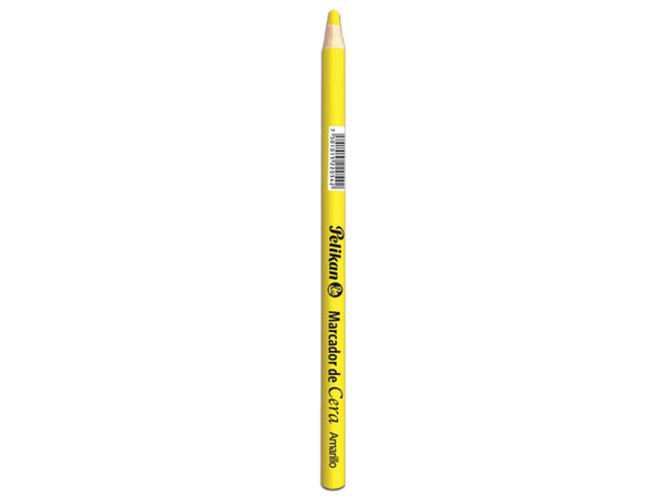 Marcador de Cera Pelikan 50800105, Amarillo, Uso Escolar y Oficina, Colores Intensos, No Tóxico.