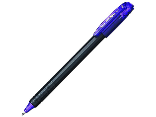 Bolígrafo Stick Pentel Energel, Punta de 0.7mm, Color Violeta, Caja con 12 Piezas.