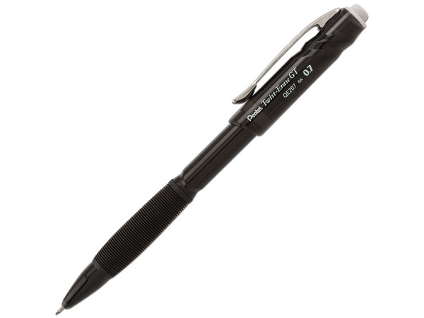 Lapicero Pentel Twist-Erase, Punta de 0.7mm, Color Negro.