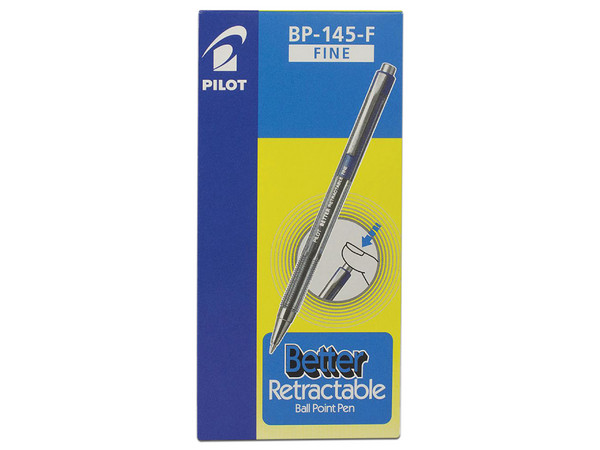 Bolígrafo  Pilot BP145, Punto Fino, 12 piezas, Color Azul.