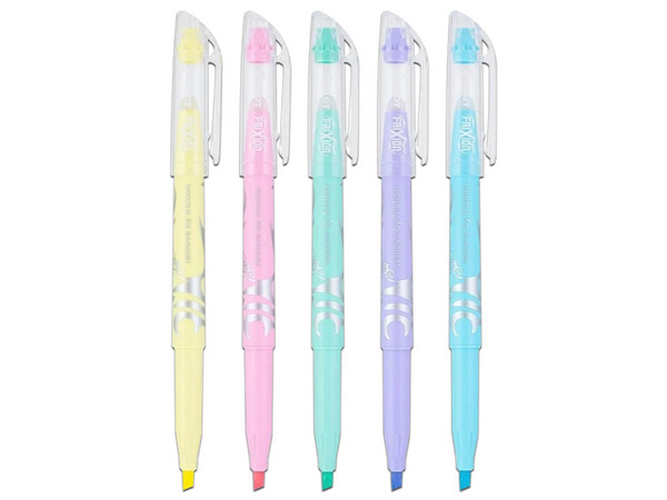 Resaltador de Texto Pilot Frixion Light EMP-441, Borrable, 5 Piezas. Colores Pastel.