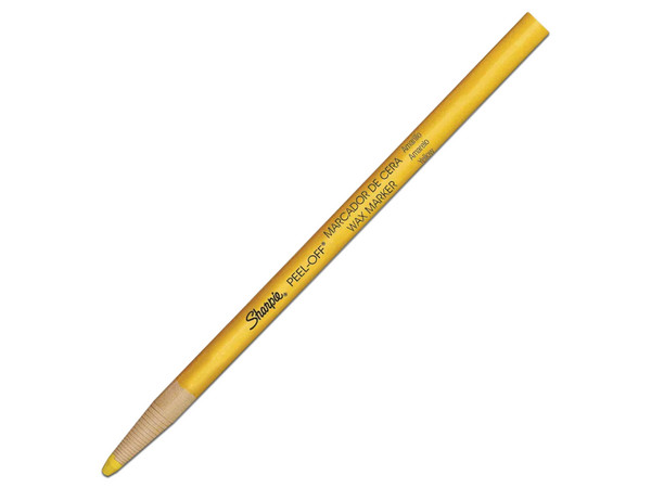 Marcador de cera Sharpie, color amarillo. Paquete con 12 piezas