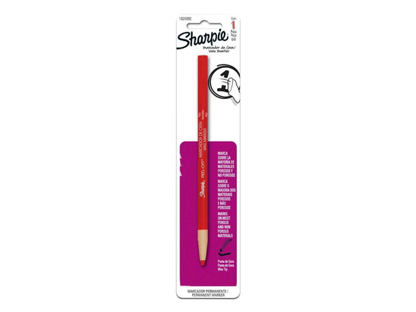 Lápiz de cera Sharpie, color rojo, 1 pieza.