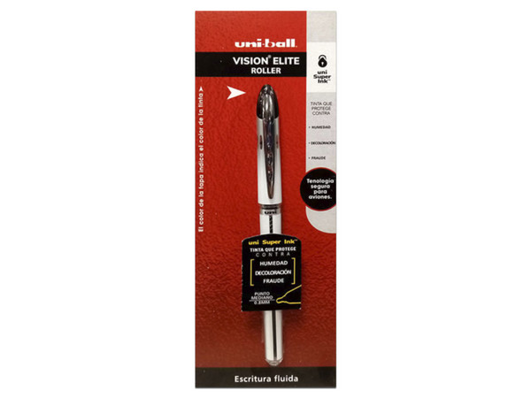 Bolígrafo Vision Elite Uni-ball Negro, 1 Pieza, Punta Mediana(0.8 mm)