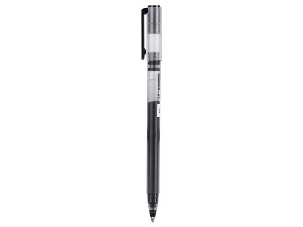 Bolígrafo de Gel Deli EG16-BK, Punta Fina de 0.5mm, Caja con 12 Piezas. Color Negro.
