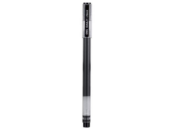 Bolígrafo de Gel Deli EG16-BK, Punta Fina de 0.5mm, Caja con 12 Piezas. Color Negro.

