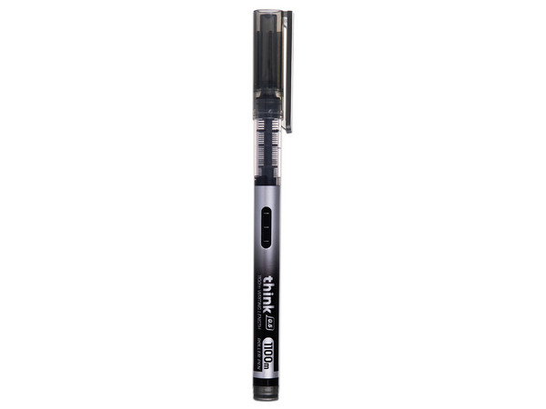 Bolígrafo de Gel Deli EQ300-BK, Punta Fina de 0.5mm, Caja con 12 Piezas. Color Negro.

