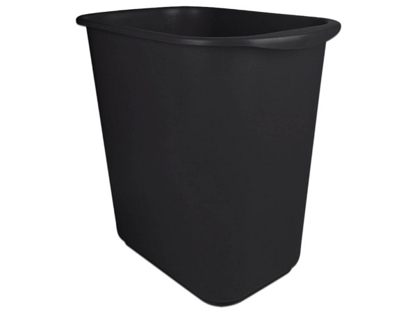Cesto Rectangular Azor 8015NE Sablon con Capacidad de 14 L. Color Negro.