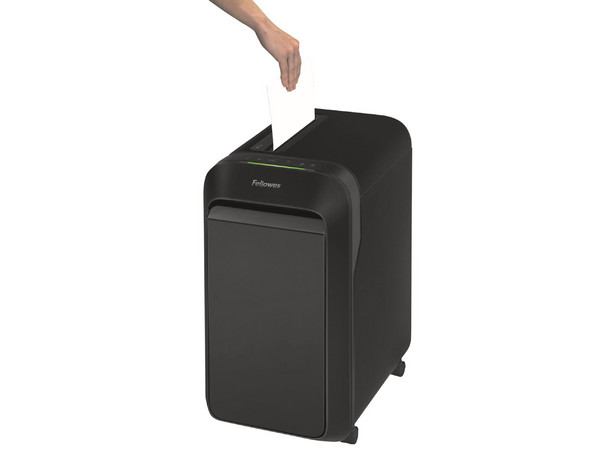 Trituradora de Papel Fellowes Powershred LX190 de Corte Cruzado, Hasta 20 Hojas, Anti Atascos, Color Negro.