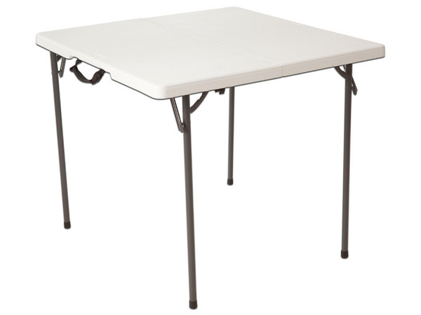 Mesa Plegable Lifetime 80273, 86.3 x 86.3cm, Ideal para Exteriores, Color Blanco.