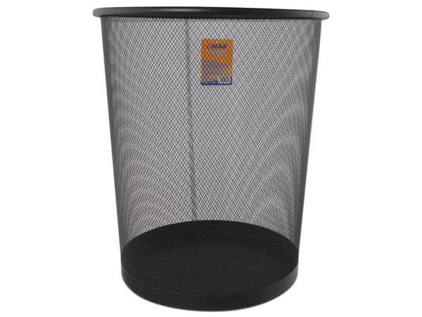 Bote de Basura MAE de Malla Negra, Capacidad de 12 Litros