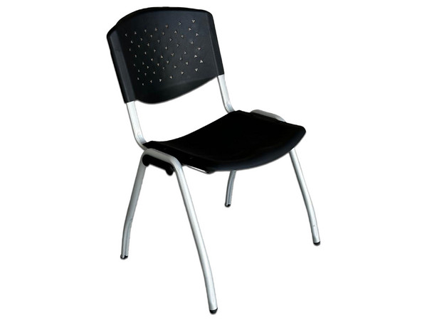 Silla De Visita MODAMOM VC120 con Armazon de Metal, Color Negro.