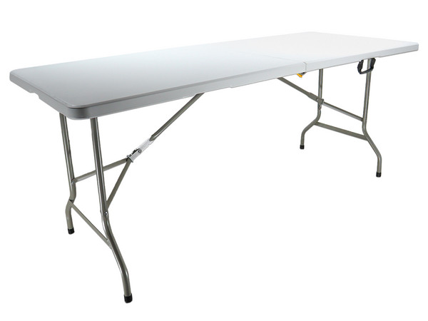 Mesa Plegable Modamob ZL-Z180-2-80 de 1.8m, 180cm x 76cm, Color Blanco.