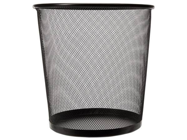 Cesto de Malla Nextep Redondo, Capacidad de 16L, Color Negro.