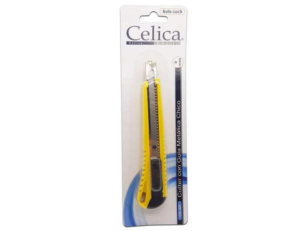 Cutter Celica Chico con Guía Metálica y Navaja 13 cm/9 mm.