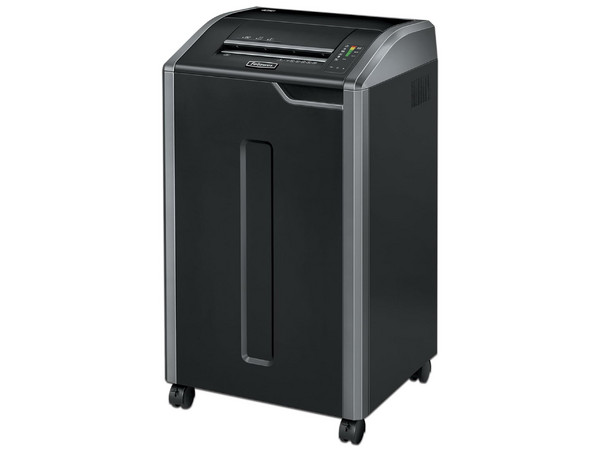 Trituradora Fellowes 425Ci de Corte Cruzado, Capacidad de 28 Hojas, Cesto de 30 Galones, Color Negro