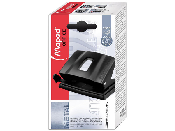 Perforadora Essentials Maped 3154144024112, 2 Orificios. Color Negro.