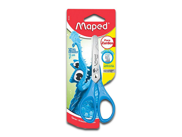 Tijera Escolar Maped Essentials para Zurdos, Punta tipo Roma.