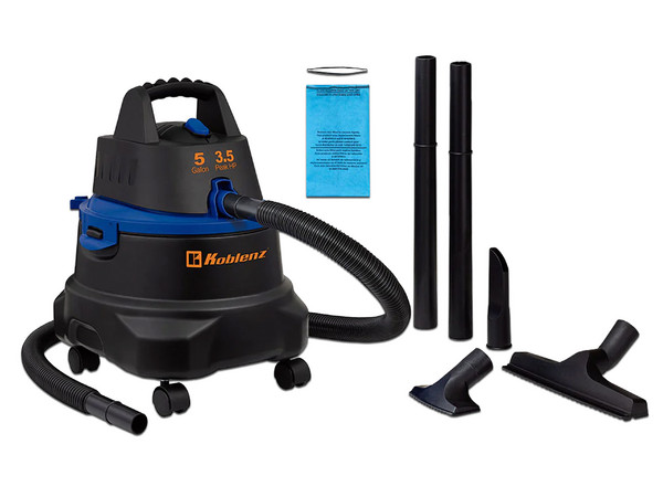 Aspiradora Koblenz WD-5MA de 18.9L, 3HP, 110V. Color Negro/Azul.