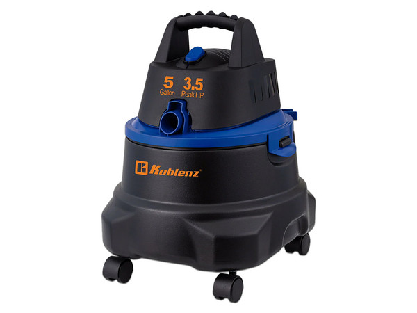 Aspiradora Koblenz WD-5MA de 18.9L, 3HP, 110V. Color Negro/Azul.