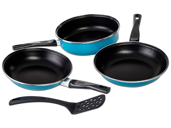 Batería de Cocina Cinsa Pontevedra, 11 Piezas, acero vitrificado, color azul.