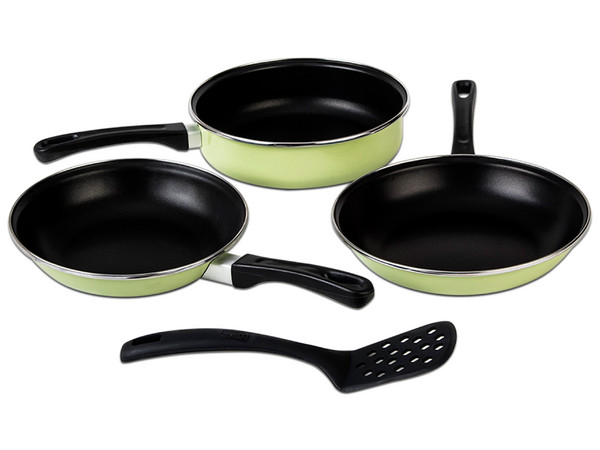 Batería de Cocina Cinsa Pontevedra de 11 Piezas, Tapas de Vidrio, Color Verde.
