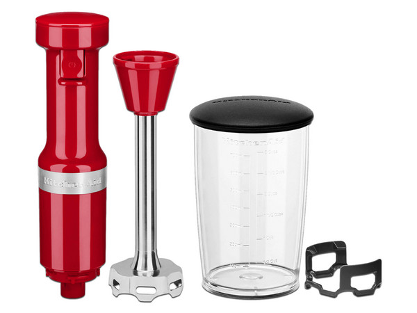 Batidora de Inmersión KitchenAid 7KHBV53MPA, 180W, Incluye Vaso de 0.7L. Color Rojo.