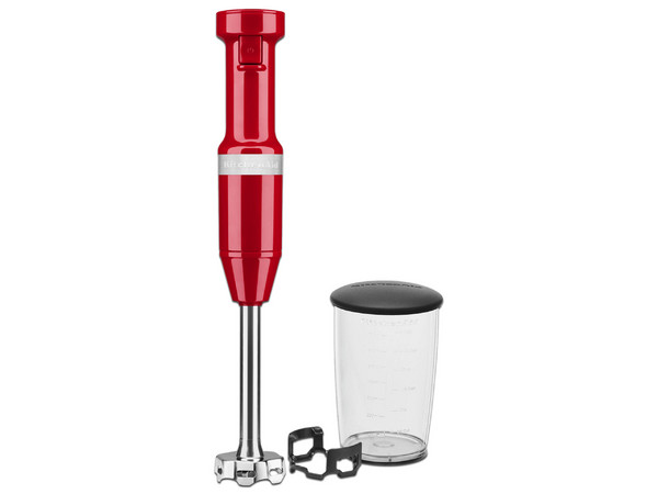 Batidora de Inmersión KitchenAid 7KHBV53MPA, 180W, Incluye Vaso de 0.7L. Color Rojo.